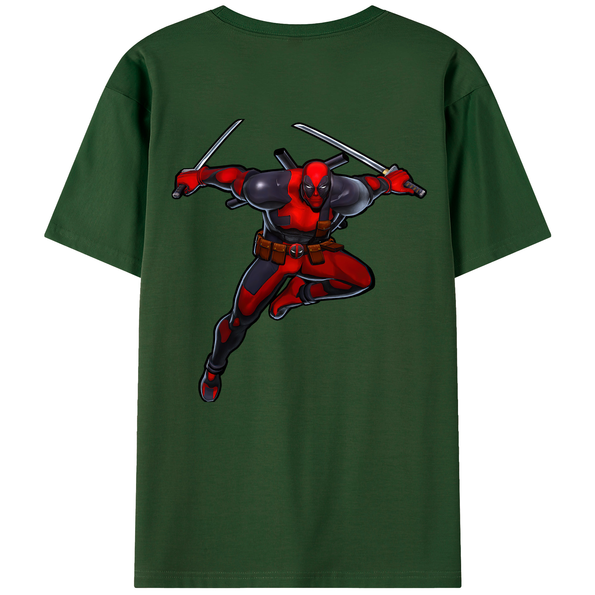 （画像用） Deadpool デッドプール 綿100％半袖Tシャツ（背面プリント）